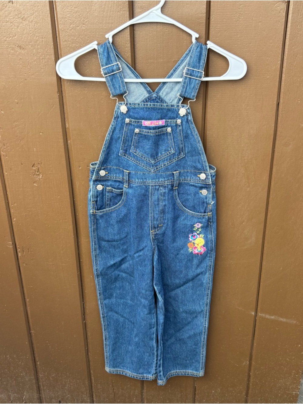 Vintage 1997 Looney Tunes Tweety Denim Overalls Sz 6/6x